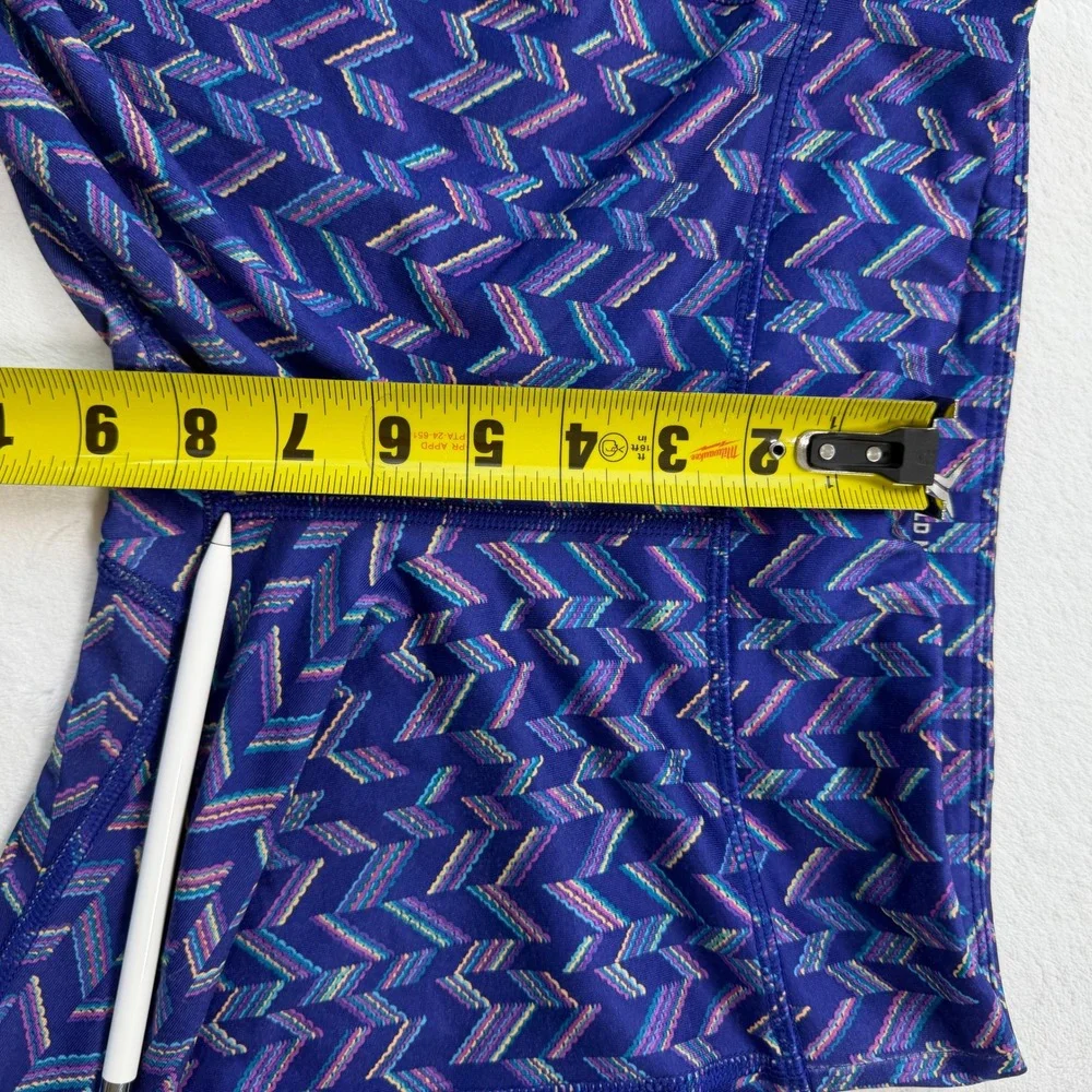 Old Navy Active Leggings Girls L‎ 10-12 Purple Chevron Go-Dry Good Condition
